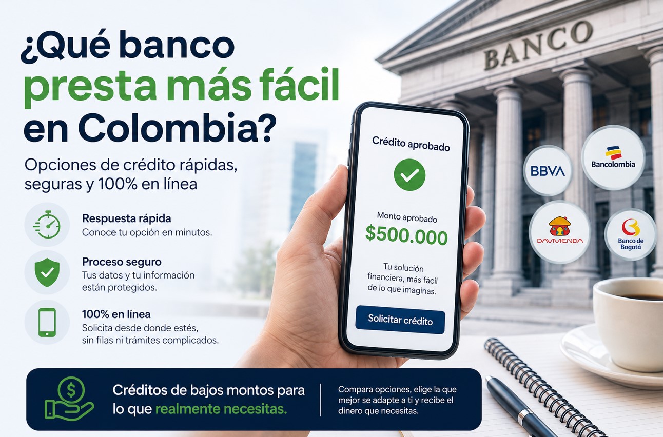 Qué banco presta más fácil en Colombia